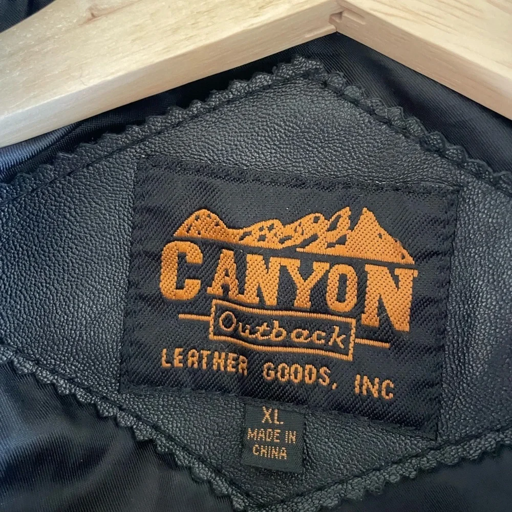 Vintage Canyon Outback Leather Goods Black Leather Jacket